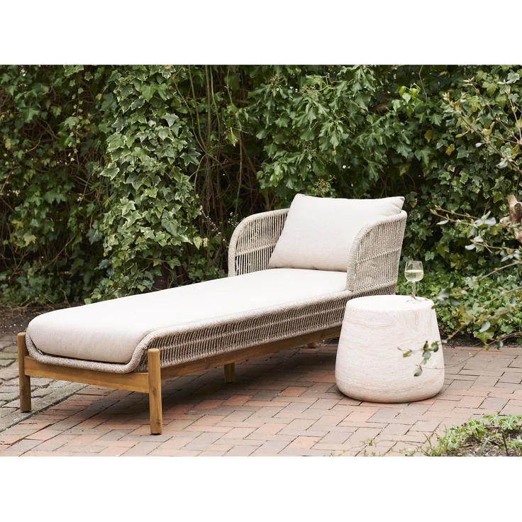 Gartentisch >Bonn< in Fibreclay, natur - 47,5x41x47,5 (BxHxT) – Bild 5