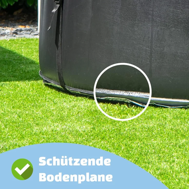 EXIT Whirlpool 'Silver Classic', Aufstellbecken, Ø 204 x 65 cm, mit 140 Luftdüsen, für 4 Personen – Bild 5