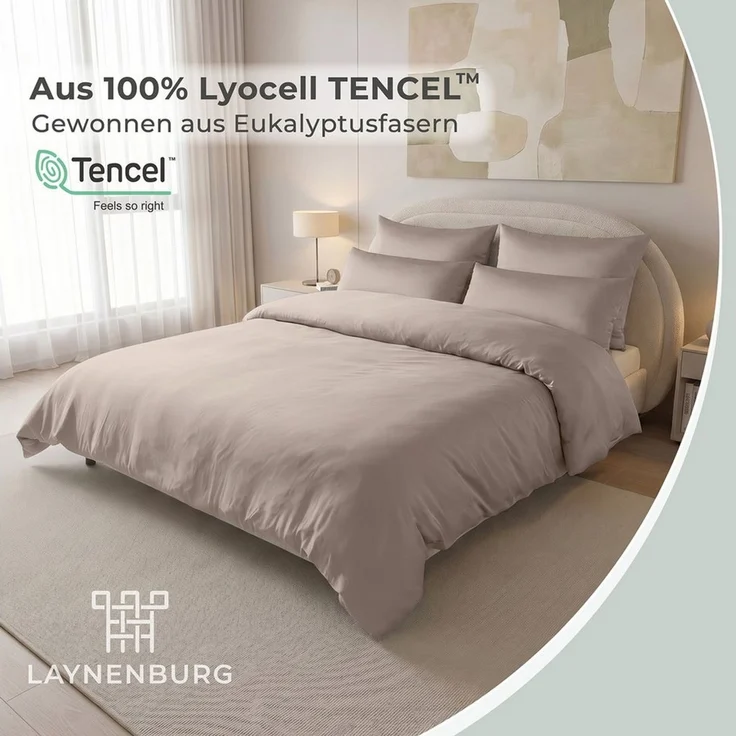 Laynenburg Bettwäsche Eukalyptus aus 100% Tencel Lyocell ab Gr. 135x200 – Bild 2