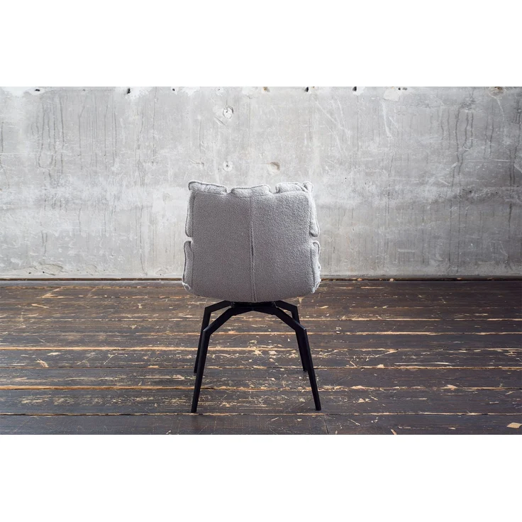 KAWOLA Esszimmerstuhl BARO Drehstuhl Stoff grau 86 x 65 x 54 cm – Bild 6