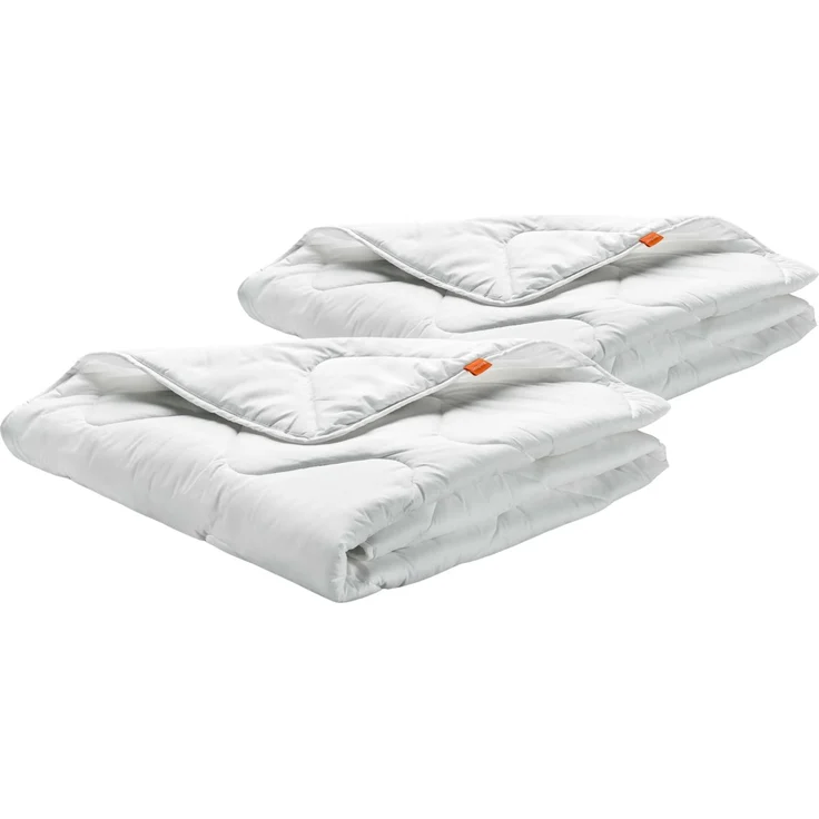 sleepling Bettdecke 155x220 cm 2er Set, Sommerdecke, Sommerbettdecke leicht 155x220, Made in EU, Ökotex 100, Waschbar 60 Grad, 2 teilig, 2 Stück – Bild 1