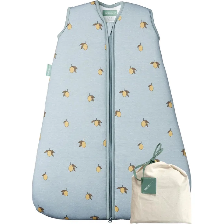 molis&co - Baby Schlafsack 2.5 TOG - Ganzjahres Schlafsack - Babyschlafsack Neugeborene - 100% Baumwolle (Oeko-TEX 100), ärmellos Winterschlafsack wattiert - Premium Qualität - Colima (60 cm)