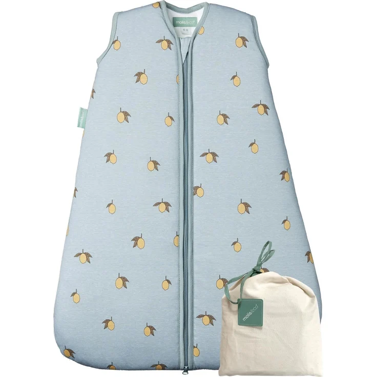 molis&co - Baby Schlafsack 2.5 TOG - Ganzjahres Schlafsack - Babyschlafsack Neugeborene - 100% Baumwolle (Oeko-TEX 100), ärmellos Winterschlafsack wattiert - Premium Qualität - Colima (60 cm)