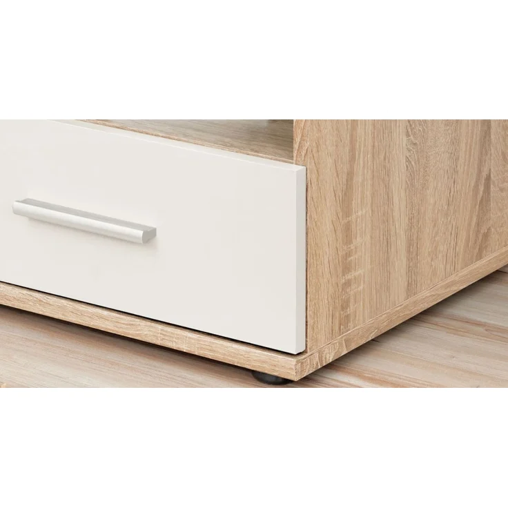 Nachttisch Superior in weiß und Eiche 45 x 38 cm – Bild 4