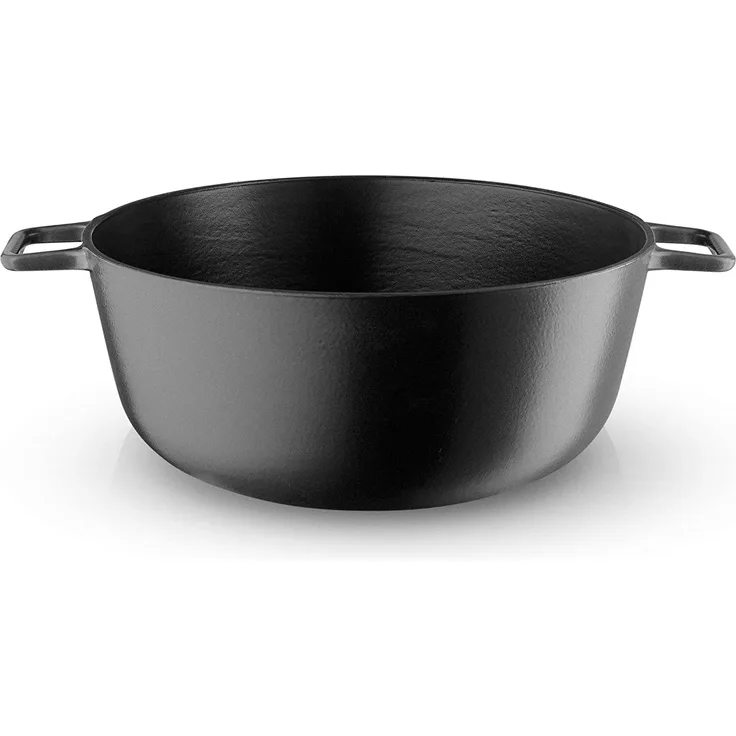 Eva Solo Bräter, Gussbräter, Schmorpfanne, Kasserolle, Kochen, Kochgeschirr, Schwarz, Gusseisen, Ø 32 cm, 8 L, 216440