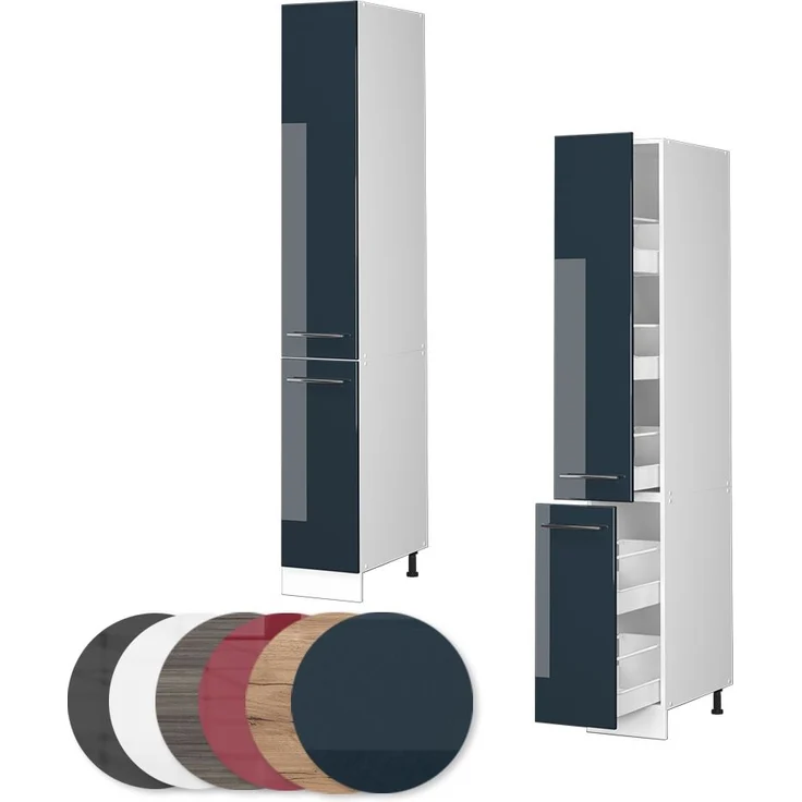 Apothekerschrank Fame-Line Dunkelblau Hochglanz 30 cm Vicco – Bild 5