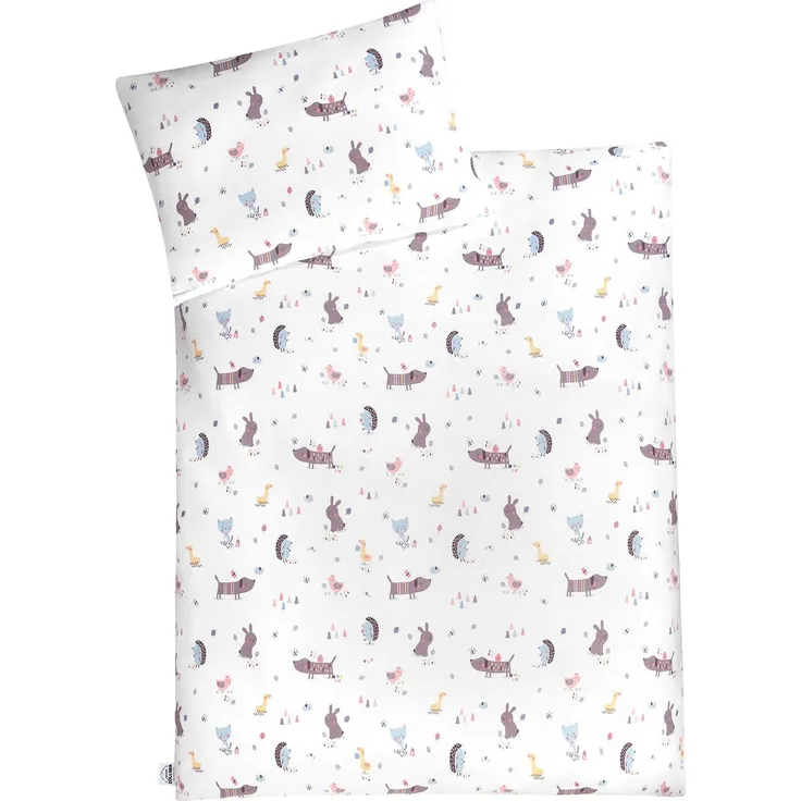 Zöllner Jersey Bettwäsche 'Crazy Animals' 100x135/40x60 cm