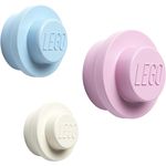 LEGO Wandhaken 4,7-9,4 cm PP rosa/weiß/blau 3 Stück