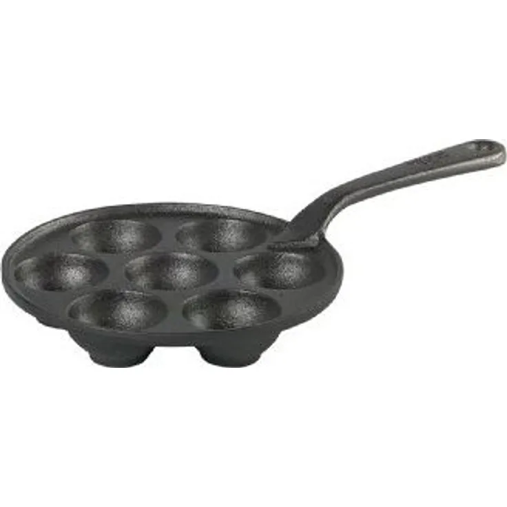 Skeppshult Schneckenpfanne Gusseisen 22 cm mit Griff - Schwarz - 20 bis 24 cm
