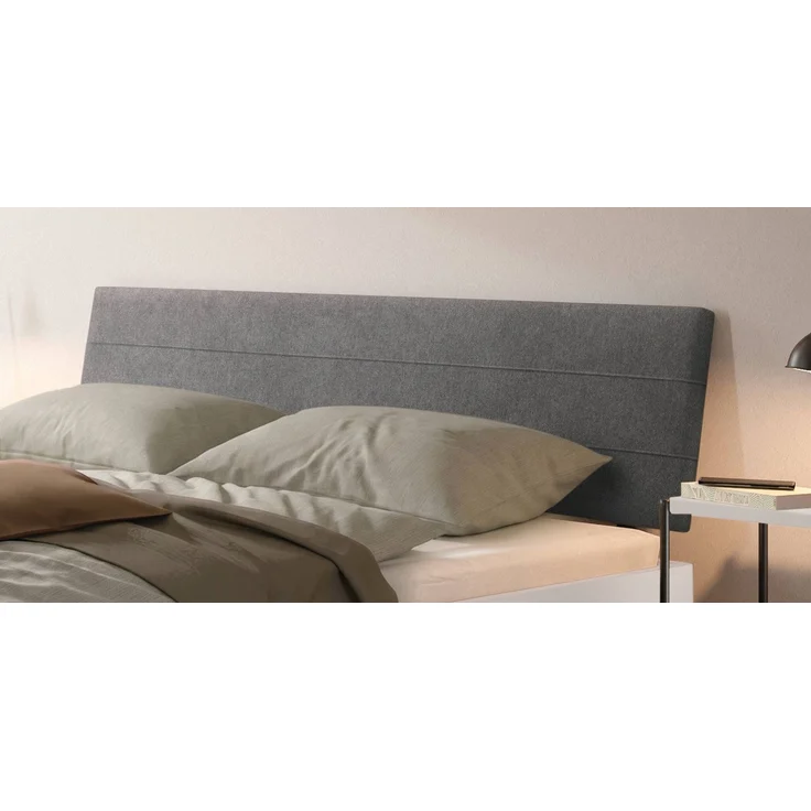 Hasena Polsterbett Vasto Trento Weiß mit Kopfteil Pace Grey 160x210 cm, Fußhöhe 20 cm MDF weiss deckend – Trento – Bild 3