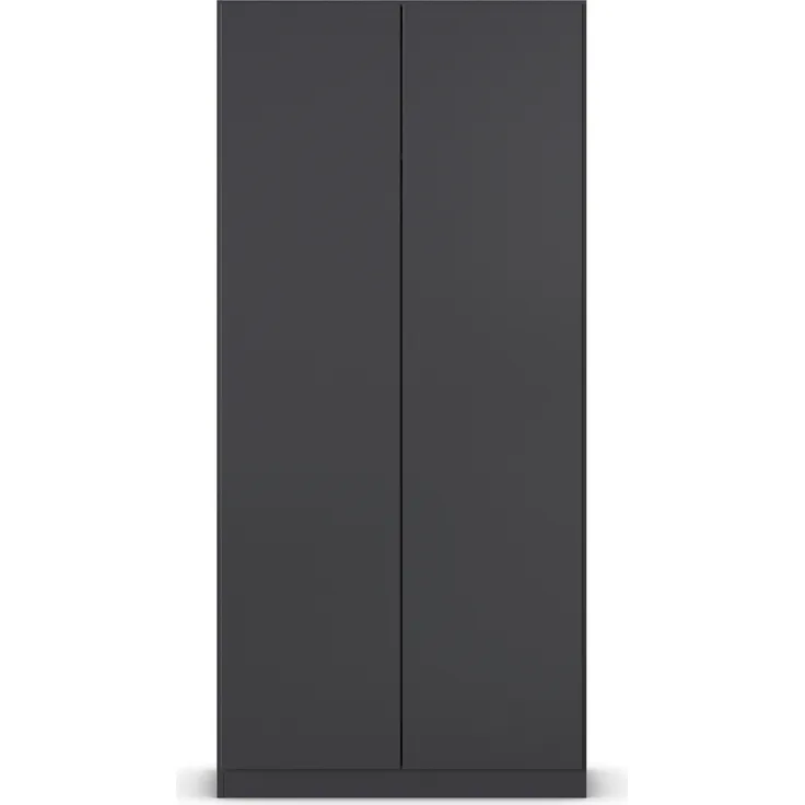 rauch Kleiderschrank, Drehtürenschrank COSTA, 2-türig, push-to-open, Grau metallic, 91 x 197 x 54 cm