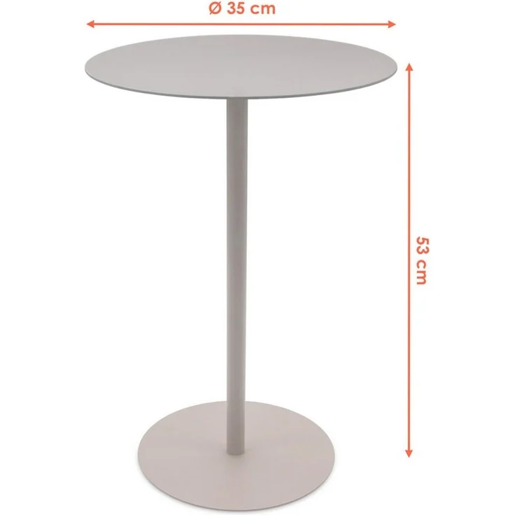 Spetebo Beistelltisch aus Metall - 35 cm (Anzahl, 1-St, Stück), mit stabilem großen Standfuß – Bild 1