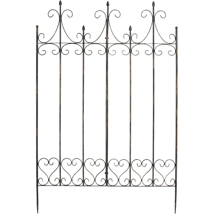 Rankgitter KALLE - 100x2x150cm, Metall, Bronze | Rankhilfe Kletterpflanzen Gartendekoration – Bild 5