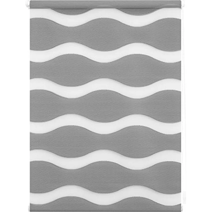 Lichtblick Sonnenschutzsysteme GmbH Doppelrollo Stockholm 90 cm x 150 cm (BxL) Grau Duo Rollo in extravagantem Stil; Klemm- und schraubbar; Lichtdurchlässig und blickdicht – Bild 2