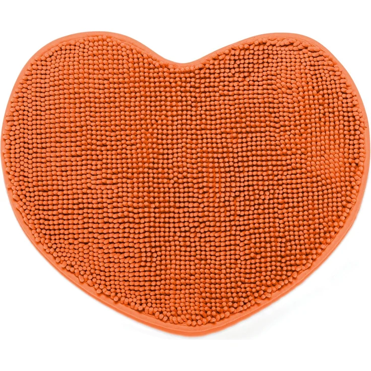 SWEET HOME - Saugfähiger, Rutschfester Badteppich aus Chenille-Mikrofaser in Herzform, ideal als Teppich für Schlafzimmer, Kinderzimmer und Küchenteppich, rutschfest, waschbar, Mehrzweck-Badematte 60