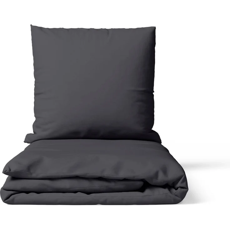 Soma Renforcé Bettwäsche 135x200 cm Bettbezug 135x200 cm Kopfkissenbezug 80x80 cm uni anthrazit – Bild 4
