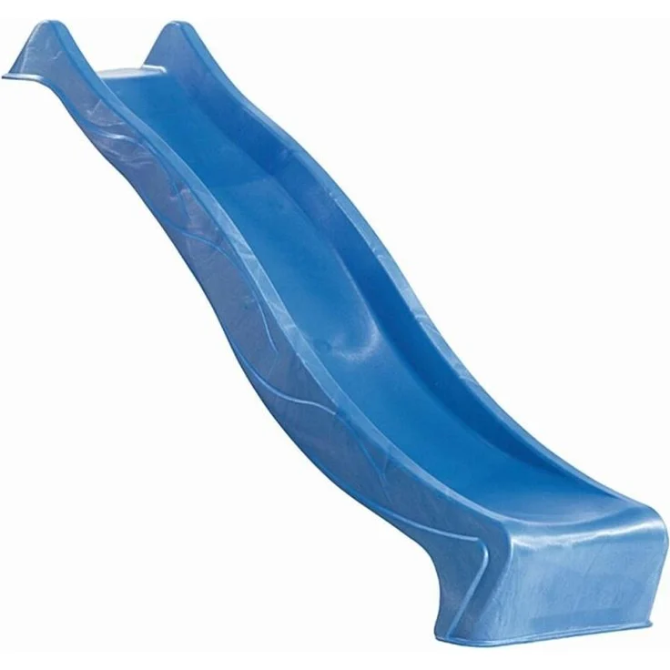 Karibu Kinderspielhaus Frieda Set Aktion2 naturbelassen mit Anbau, Doppelschaukel und Rutsche blau – Bild 4