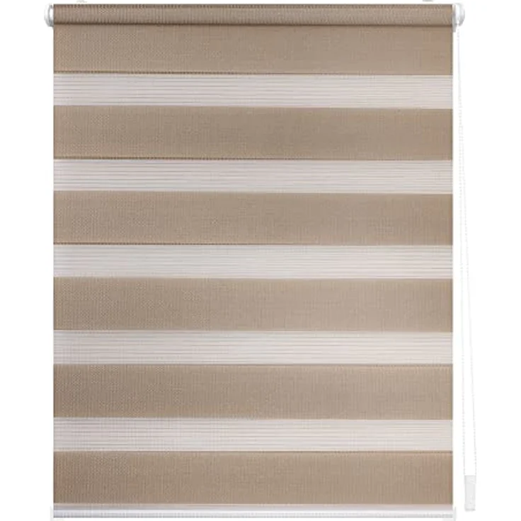 Lichtblick Sonnenschutzsysteme GmbH Doppelrollo Kopenhagen 90 cm x 220 cm (BxL) Taupe modernes Duo Rollo; Klemm- und schraubbar; Lichtdurchlässig und blickdicht – Bild 2