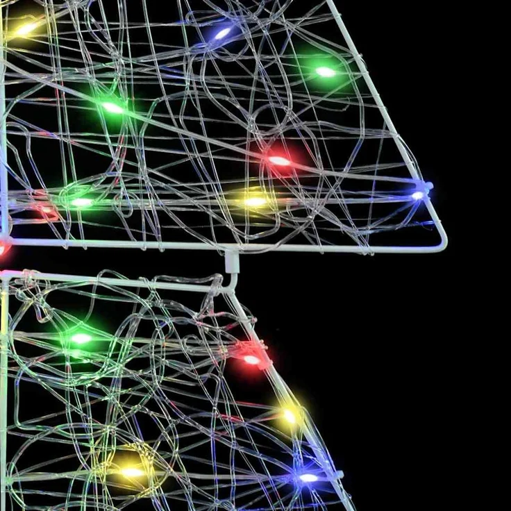 vidaXL Weihnachtsbaum Mehrfarbig 150 cm Acryl 160 LEDs 42019209 – Bild 7