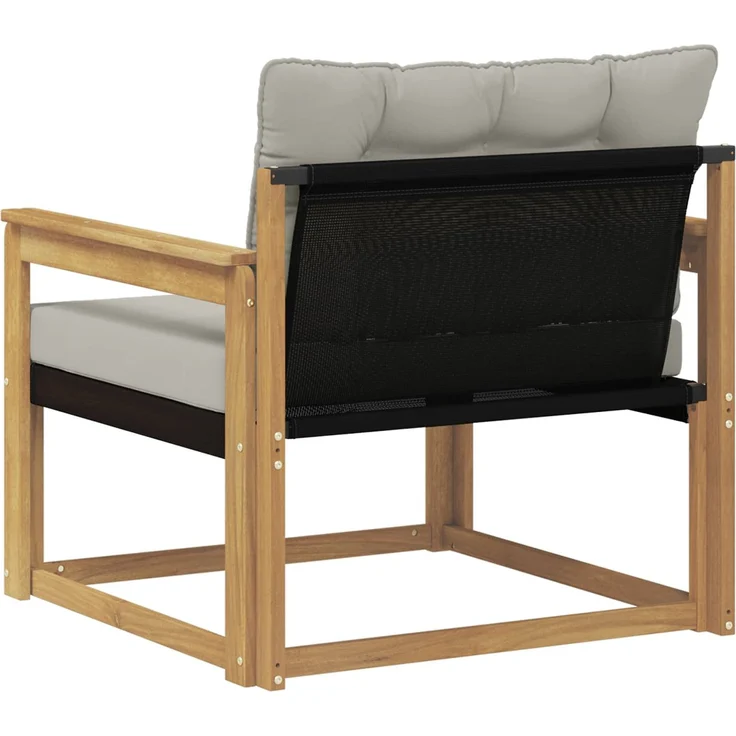 vidaXL Outdoor-Sofagarnitur Massives Akazienholz und Textilene Weiß 3439057 – Bild 7