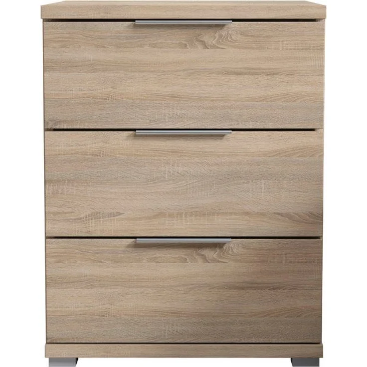 SMILLA Nachttisch in Eiche Sonoma Optik - Moderner Nachtschrank mit Schubladen und viel Stauraum - 46 x 61 x 42 cm (B/H/T) – Bild 4
