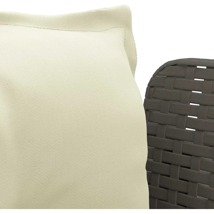 vidaXL 1-Sitzer Sessel mit Kissen Rattan-Look PP Hellgrau 8011880 – Bild 6