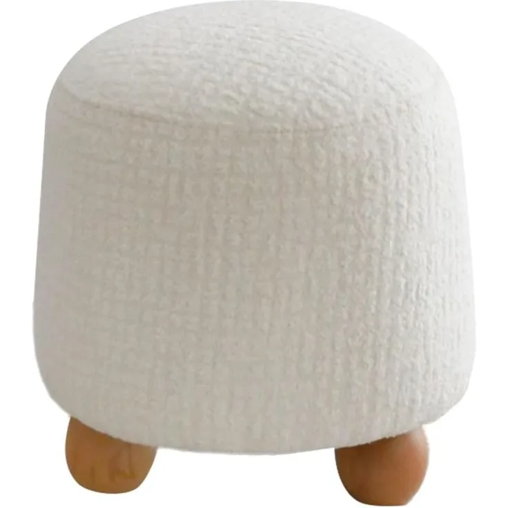 Hanah Home 'Fumi - White' Pouffe, Weiß, 43 x 45 x 37 cm