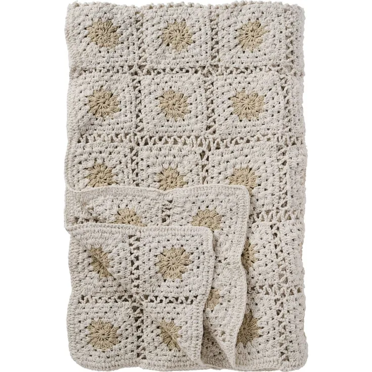 Ib Laursen Decke Handgefertigt Plaid Kuscheldecke Wohndecke Creme Natur 6192-01