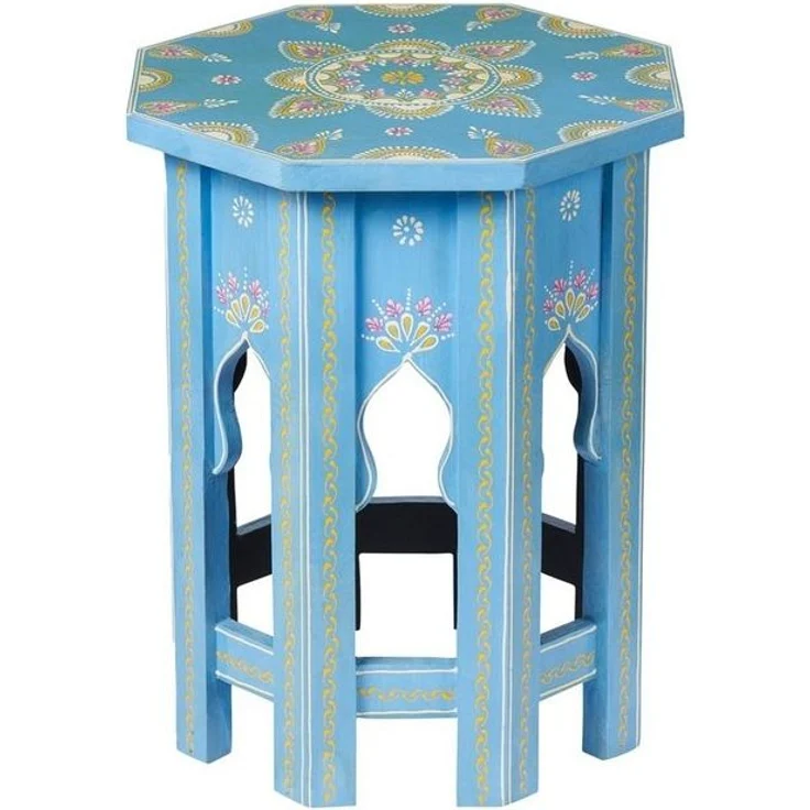 Marrakesch Orient & Mediterran Interior Beistelltisch Orientalische Beistelltisch Nachttisch Boufa Klein (1-St), Handarbeit – Bild 4