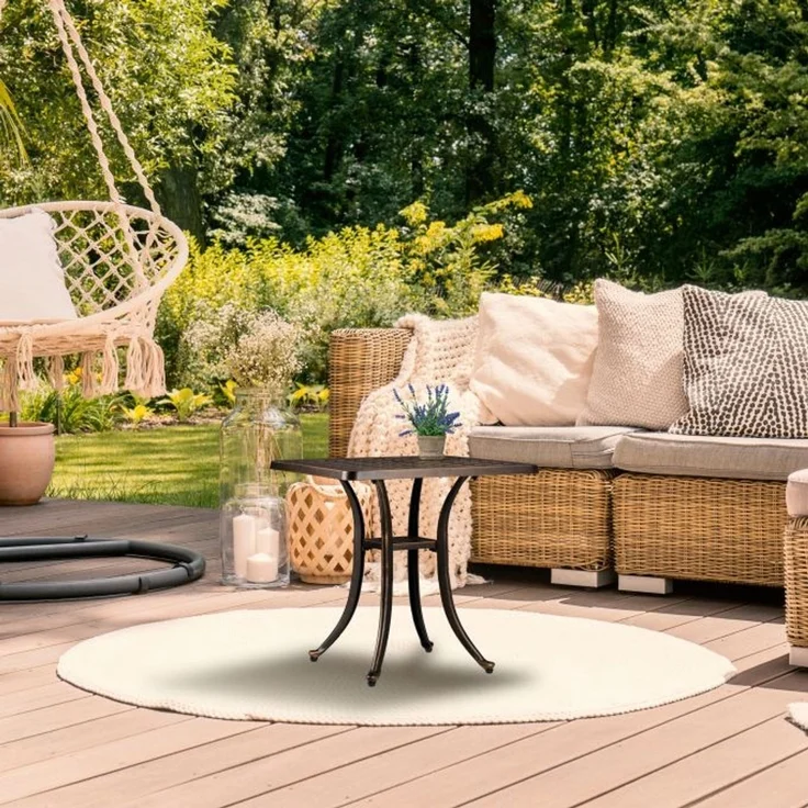 Relaxdays Antiker Gartentisch Aluminium – Bild 3