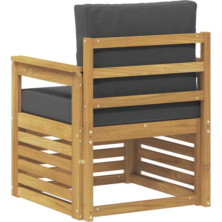 vidaXL 2 Stück Outdoor-Sofagarnitur Polyester Weiß und Anthrazit 3439084 – Bild 5