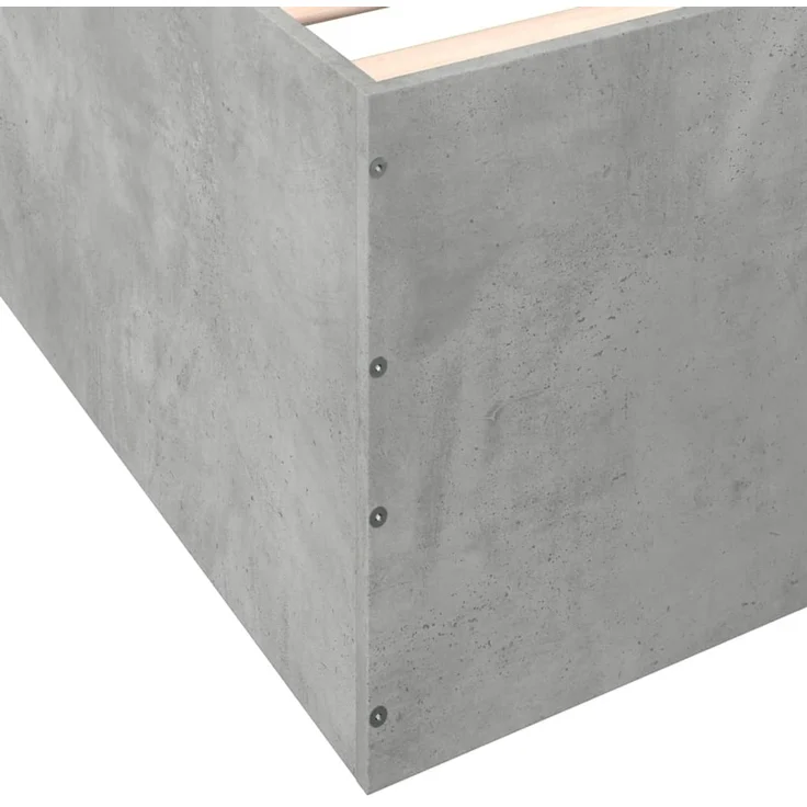 vidaXL Bettgestell Betongrau 180x200 cm Holzwerkstoff 3280905 – Bild 8