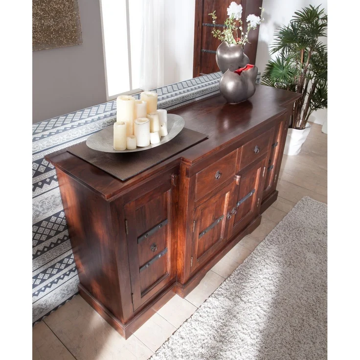 Sideboard Akazie 160x45x85 nougat lackiert OXFORD #902 – Bild 2