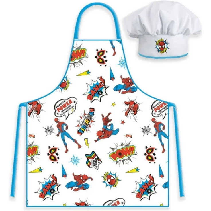 Spiderman Kochschürze Küchenset für Kinder – Schürze und Mütze für kreatives Kochen