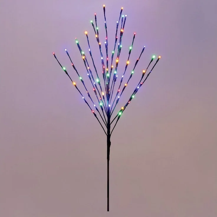 Spetebo LED-Lichterkette Lichterbaum 110 cm multicolor, 80-flammig, für Außen mit Dual Timer – Bild 1