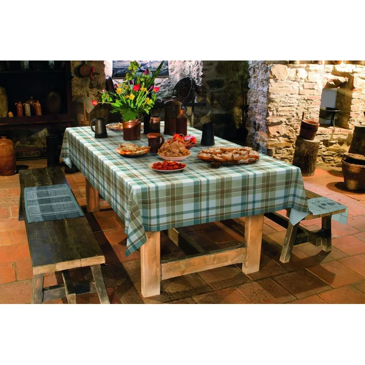 d-c-table® Tischdecke Manhattan Vlies Borneo 110x140 cm, blau