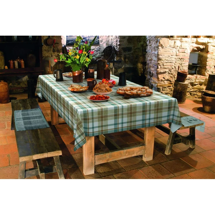 d-c-table® Tischdecke Manhattan Vlies Borneo 110x140 cm, blau
