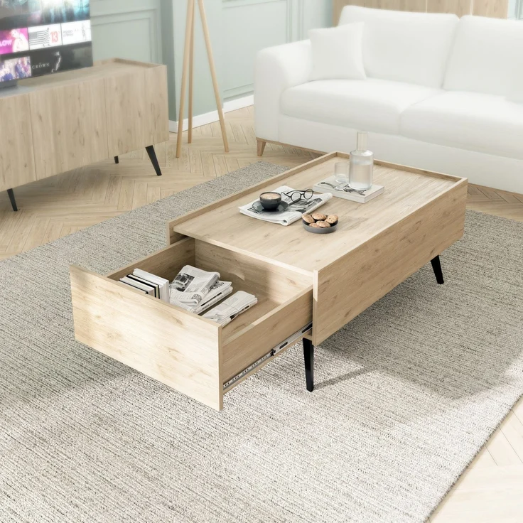 Skye Decor 'Shp-701-Ff-1' Couchtisch, Eiche, 102 x 44 x 61 cm – Bild 4