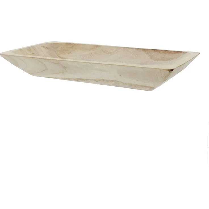 Schale Wood eckig Deko Holzschale Holz Aufbewahrung Obstschale Tisch Korb 42cm – Bild 1