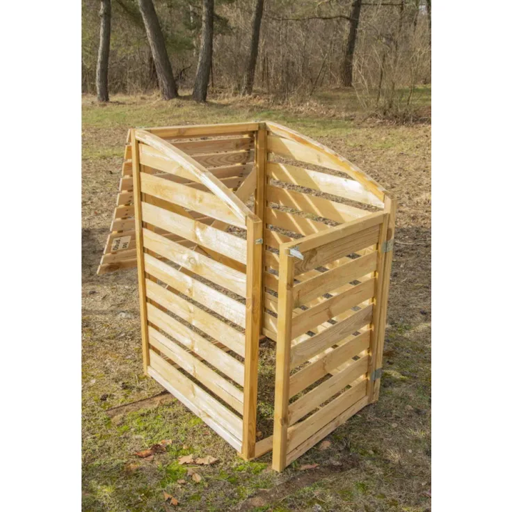 Holzgehäuse für 240L Abfallbehälter Garten oder Hausmülltonnen - (4379)