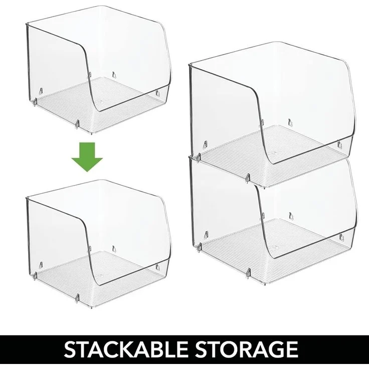 Aufbewahrungsbox Küchenbox 8er Set Organizer stapelbar mDesign transparent – Bild 5