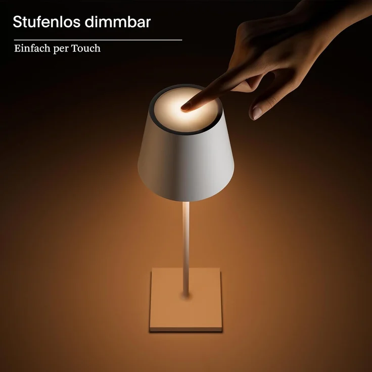SIGOR LED Tischleuchte Akku-Tischleuchte, Dimmbar, LED fest integriert, Warmweiß – Bild 5