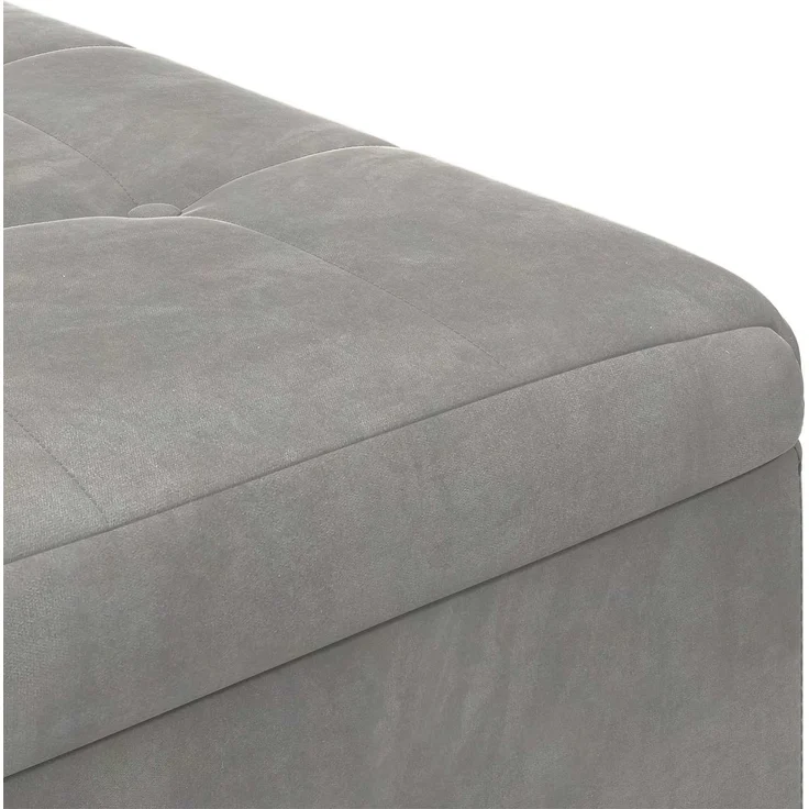 vidaXL Ottoman mit Stauraum Hellgrau 80 x 80 x 45 cm Samt 876840 – Bild 7