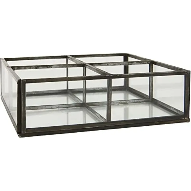 Laursen - Glasbox 4 Fächer 0829-25 Utensilienbox Schmuckkasten Glas Dose Factory