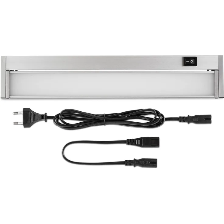 REV TERRA Unterbauleuchte Küche LED, LED Unterbauleuchte erweiterbar, 35cm, 25. 000h, 8W, 600lu, silber