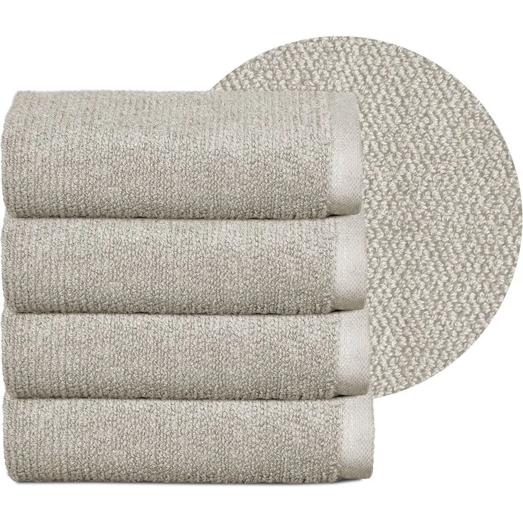 Beautex Handtuch Set Handtuch Set, Made in Europe, Frottier, (Multischlaufen-Optik, Frottier Premium Set aus 100% Baumwolle 550g/m) – Bild 1