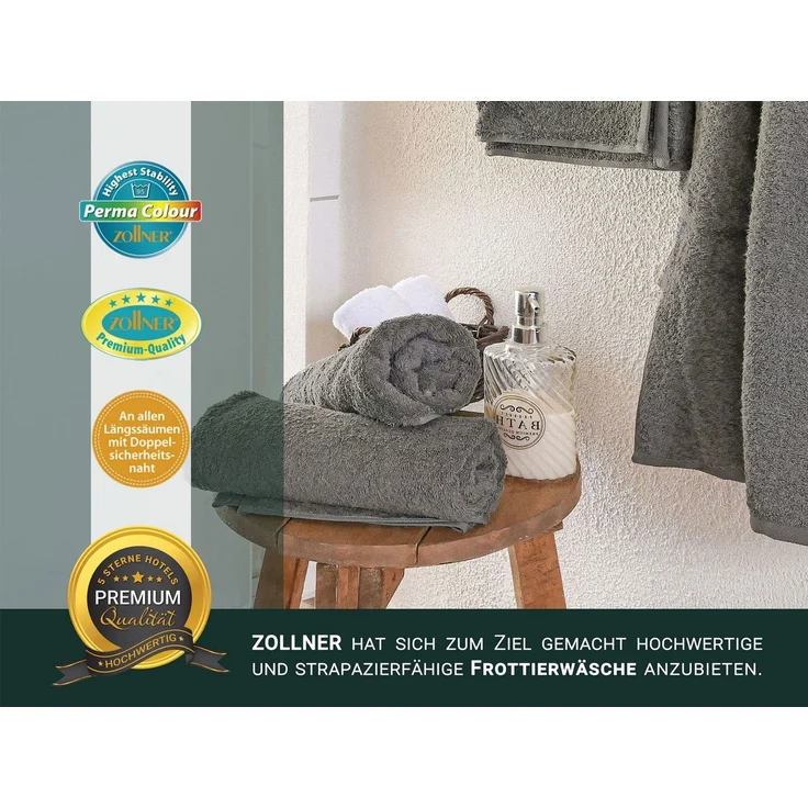 ZOLLNER Handtücher, Walkfrottier (6-St), 50x100 cm, 100% Baumwolle, vom Hotelwäschespezialisten, bis 95 °C – Bild 3