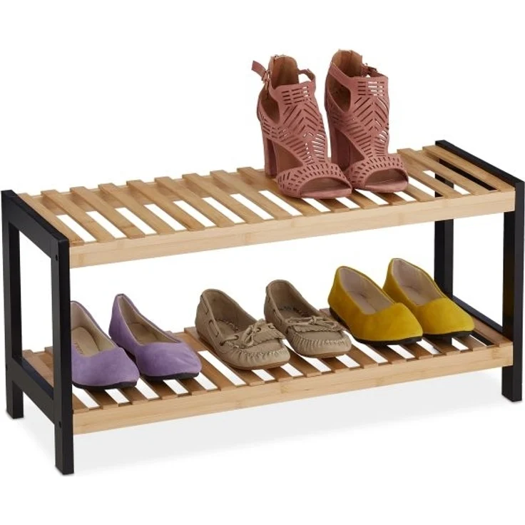 Schuhregal mit 2 Ebenen – Bild 1