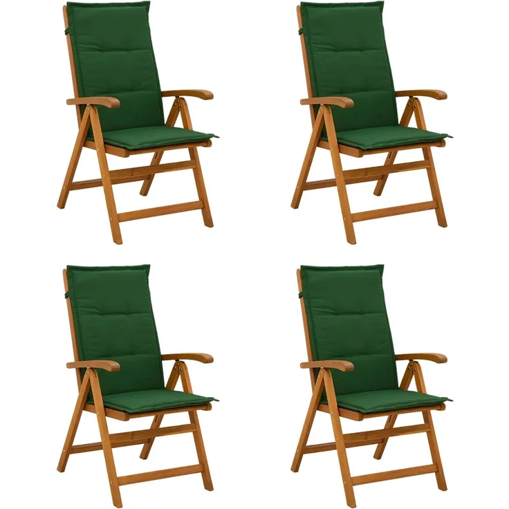 vidaXL Liegestühle für den Garten 4 stk. Natur Massivholz Akazie 3434469