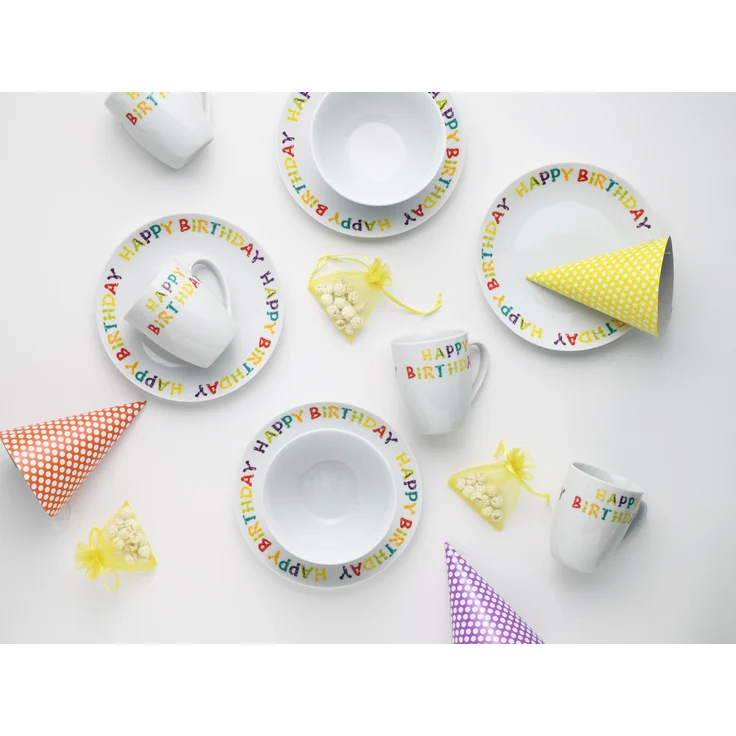Happy Birthday, Frühstücksset 12-tlg (mo) – Bild 5